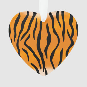 Wild Tiger Stripes Pattern Ornament