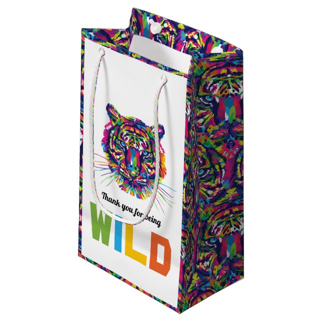 Wild Tiger, Thank You Favor Bag (Front Angled)