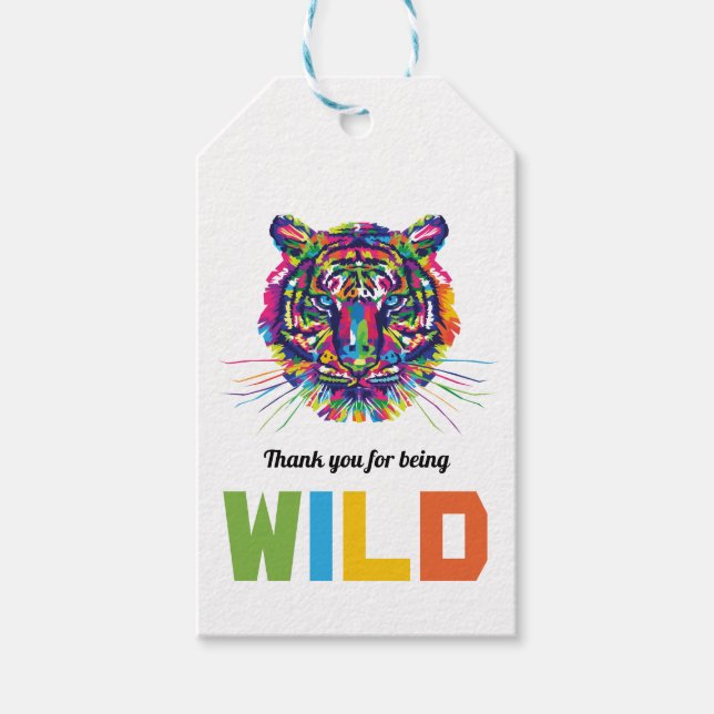 Wild Tiger, Thank You Favor Tag (Front)