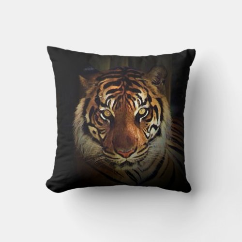 Wild Tiger Throw Pillow
