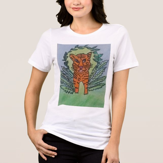 wild tiger Tri-Blend shirt (Front)