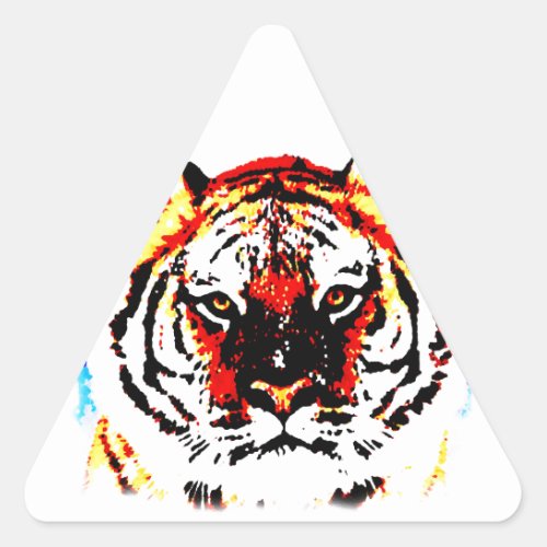 Wild Tiger Triangle Sticker