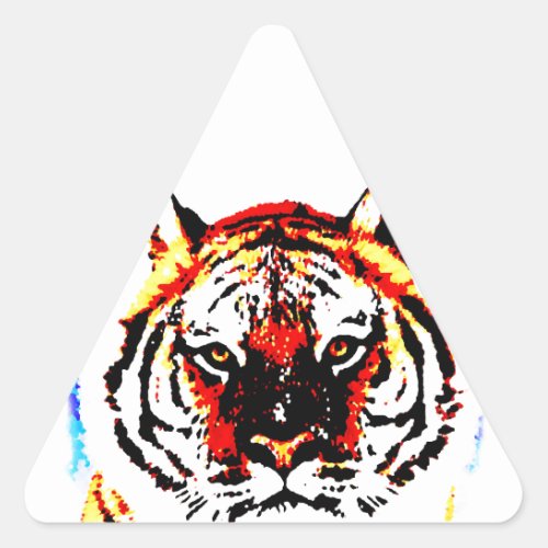 Wild Tiger Triangle Sticker