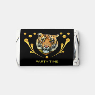 Wild Tiger with Gold Confetti on Black Hershey's Miniatures