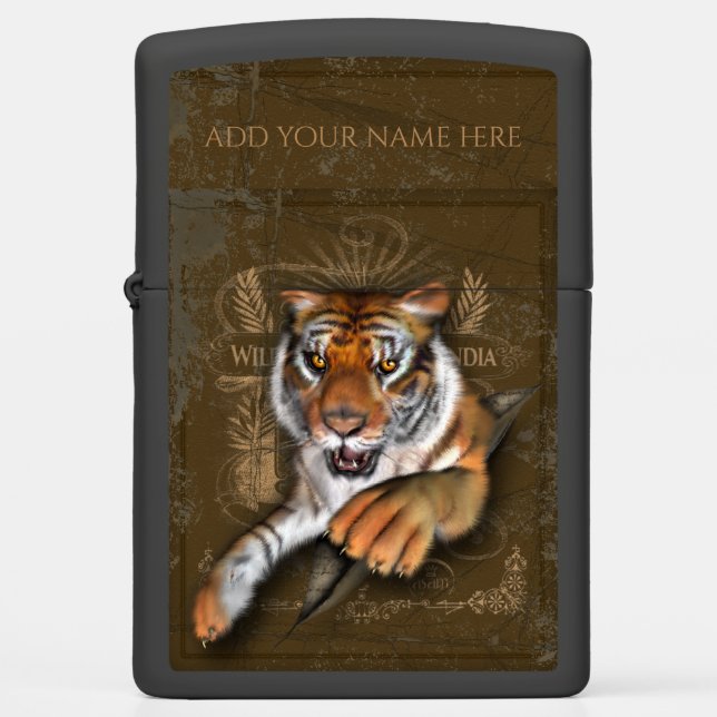 Wild Tiger Zippo Lighter (Front)
