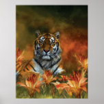 Wild Tigers Art Poster/Print Poster