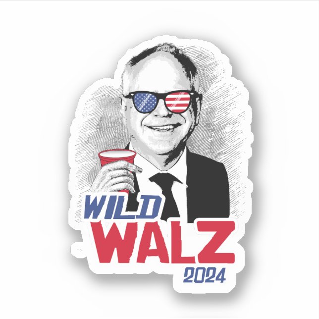 Wild Tim Walz Sticker (Front)