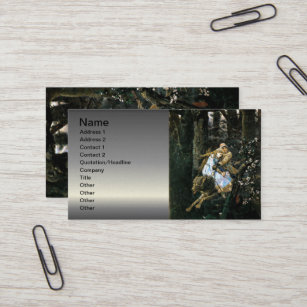 Wild Timber Wolf Carrying Girl Business Card