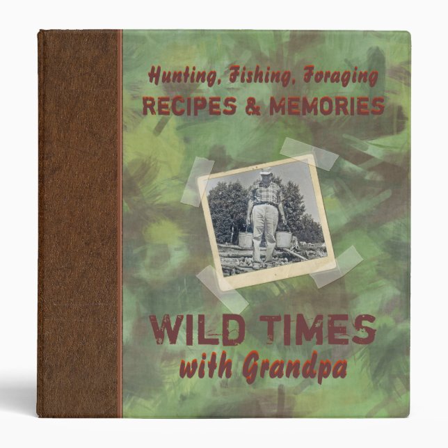 Wild Times with Grandpa Recipe 1.5" Photo Binder (Front)