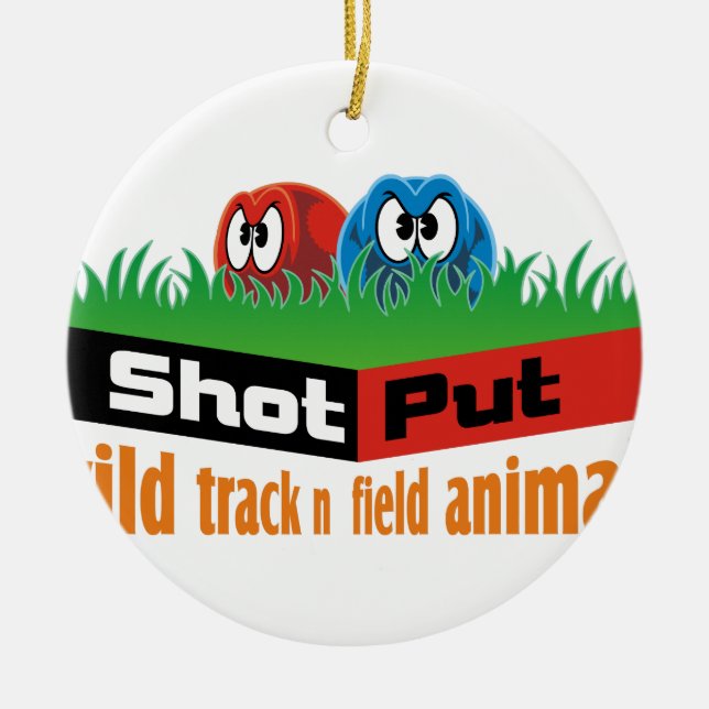 Wild track and field animals ceramic ornament (Front)