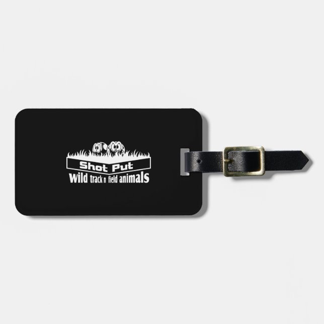 wild track and field animals luggage tag (Front Horizontal)