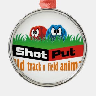 Wild track and field animals metal ornament