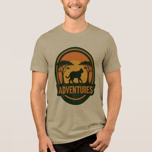 Wild Trek Adventures Cat T-Shirt Tri-Blend Shirt