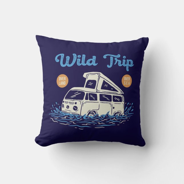 Wild Trip Throw Pillow (Front)