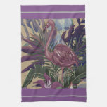 Wild Tropical Flamingo Kitchen Towel
