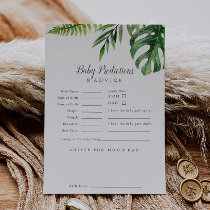 Wild Tropical Palm Baby Predictions & Advice Card