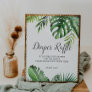 Wild Tropical Palm Baby Shower Diaper Raffle Sign