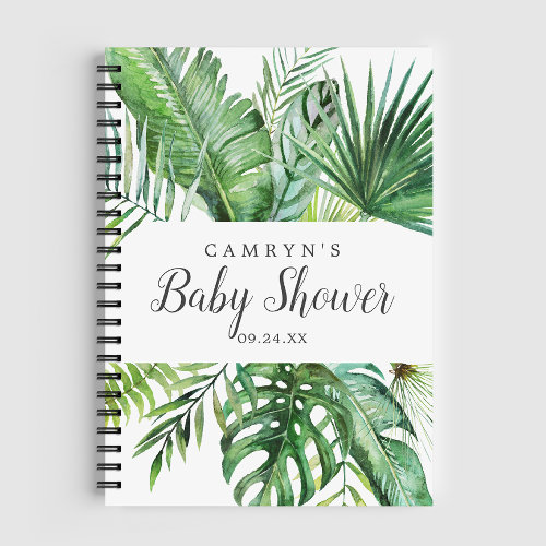 Wild Tropical Palm Baby Shower Gift List Notebook