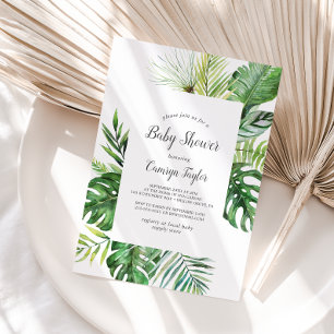 Wild Tropical Palm Baby Shower Invitation