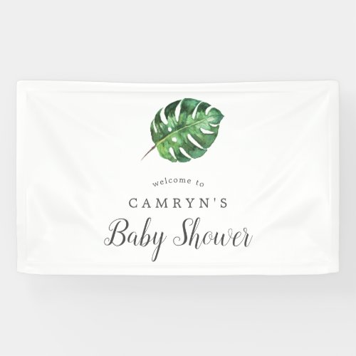 Wild Tropical Palm Baby Shower Welcome Banner