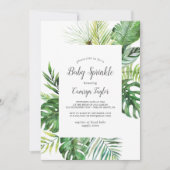 Wild Tropical Palm Baby Sprinkle Invitation (Front)
