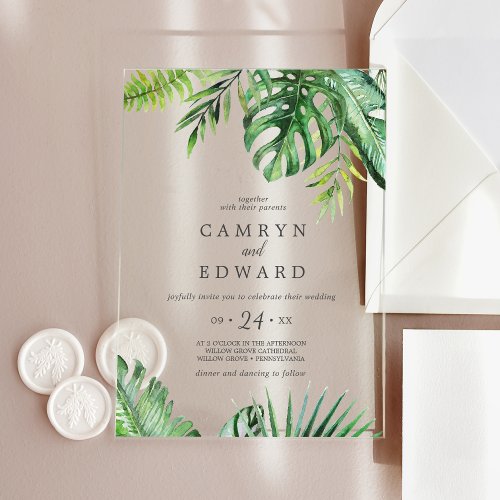 Wild Tropical Palm Boho Beach Destination Wedding