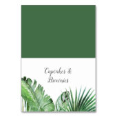 Wild Tropical Palm Buffet Food Labels Table Number (Front)