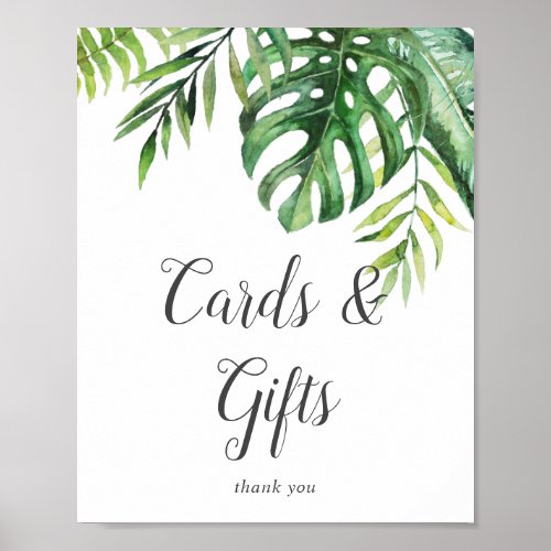 Wild Tropical Palm Cards and Gifts Sign