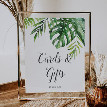 Wild Tropical Palm Cards And Gifts Sign by FreshAndYummy at Zazzle