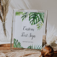 Wild Tropical Palm Cards & Gifts Custom Text Sign at Zazzle