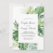 Wild Tropical Palm Couples Shower Invitation (Front)