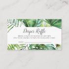 Wild Tropical Palm Diaper Raffle Enclosure Card