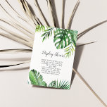 Wild Tropical Palm Display Shower Enclosure Card<br><div class="desc">This wild tropical palm display shower enclosure card is perfect for a beach theme bridal shower or baby shower. The design features an exotic array of green watercolor banana palm tree leaves,  ferns,  foliage,  botanical plants and greenery for a tropical summer feel.</div>
