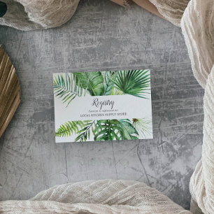 Wild Tropical Palm Gift Registry Enclosure Card
