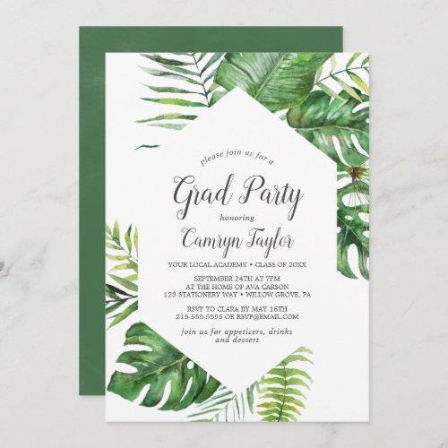 Wild Tropical Palm Graduation Party