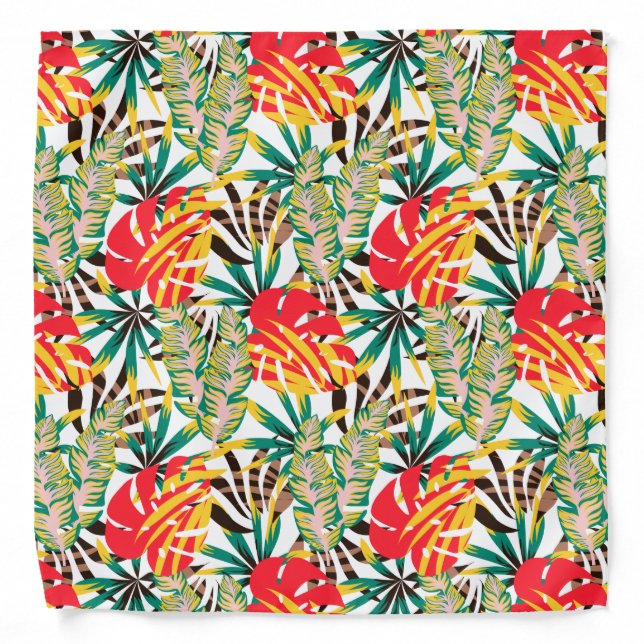 Wild Tropical Palm Leaves Bandana (Front)