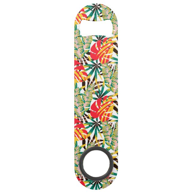 Wild Tropical Palm Leaves Bar Key (Front)