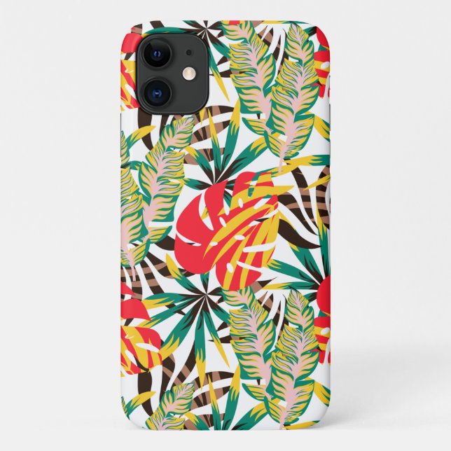 Wild Tropical Palm Leaves Case-Mate iPhone Case (Back)