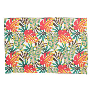 Wild Tropical Palm Leaves Pillow Case