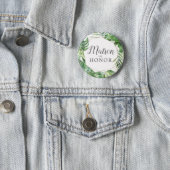 Wild Tropical Palm Matron of Honor Bridal Shower Button (In Situ)