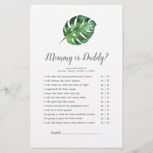 Wild Tropical Palm Mommy or Daddy Game