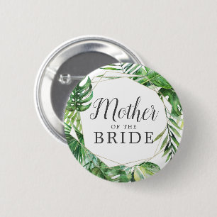 Wild Tropical Palm Mother of the Bride Button