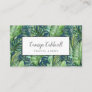 Wild Tropical Palm | Navy Blue Business Card