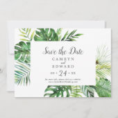 Wild Tropical Palm Save The Date (Front)