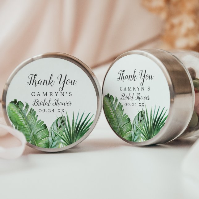 Wild Tropical Palm Thank You Favor Sticker (Creator Uploaded)