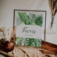 Wild Tropical Palm Wedding Favors Sign at Zazzle