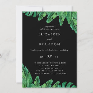 Wild Tropical Palm Wedding Invitation