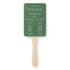 Wild Tropical Palm Wedding Program Fan