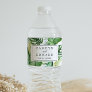 Wild Tropical Palm Wedding Water Bottle Label