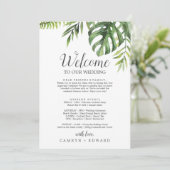 Wild Tropical Palm Welcome Letter Itinerary & Map (Standing Front)